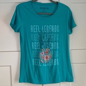{Reel Legends} NEW Aqua Pineapple Tee
